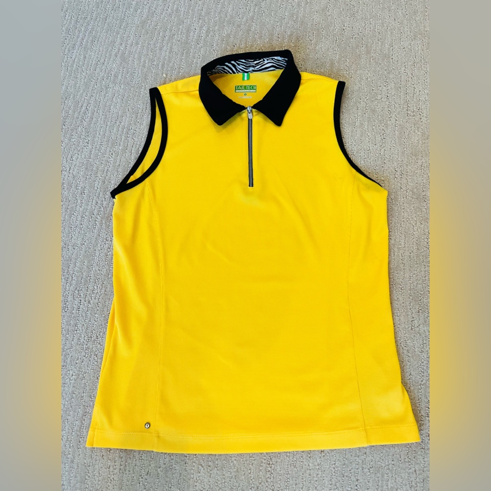 Tail Tech Yellow Black Sleeveless Top